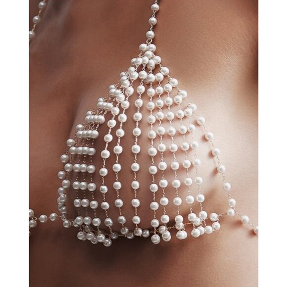 BLUEBELLA Soft Bra in Pearl Medium/Large New Womens Cropped Bralette - Picture 11 of 13